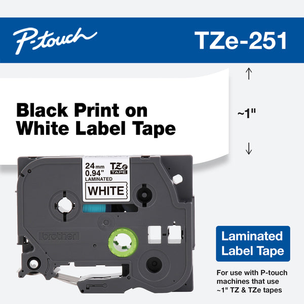 Image Supply - Brother TZe251 Tape, Brother TZe-251 Tape, P-Touch Tape