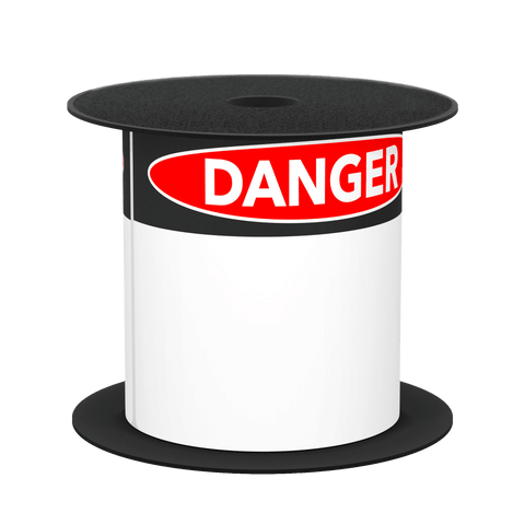Brother 3in x 5in Black Danger 0.75in Header Die-Cut ANSI / OSHA Label
