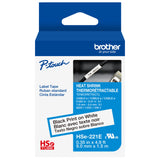 Brother 9.0mm Black on White Shrink Tube - HSe221E