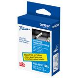 Brother 21mm Black on Yellow Shrink Tube - HSE651E