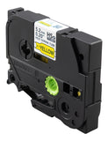 Brother 5.2mm Black on Yellow Shrink Tube - HSE611E