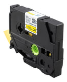 Brother 9.0mm Black on Yellow Shrink Tube - HSE621E