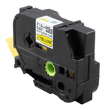 Brother 21mm Black on Yellow Shrink Tube - HSE651E