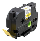 Brother 21mm Black on Yellow Shrink Tube - HSE651E