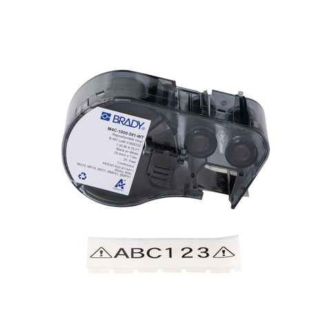 Brady - 1" Repositionable Multi-Purpose Vinyl Labels with Ribbon for M4 M5 Printers