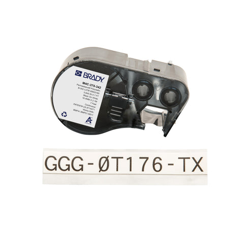 Brady - 0.375" Dia PermaSleeve Heat Shrink Labels with Ribbon for M4 M5 Printers