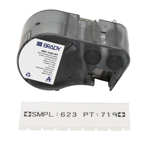 Brady - 1.25" Self-Laminating Cryogenic Polyester Laboratory Labels with Ribbon for M5 Printers