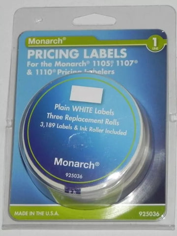 Monarch 1105, 1107 & 1110 White Labels (3 rolls) - 925036