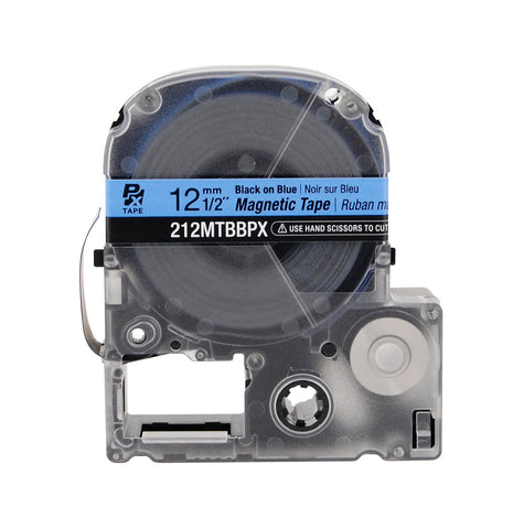 Epson 1/2" Black on Blue "Magnet" Tape - 212MTBBPX