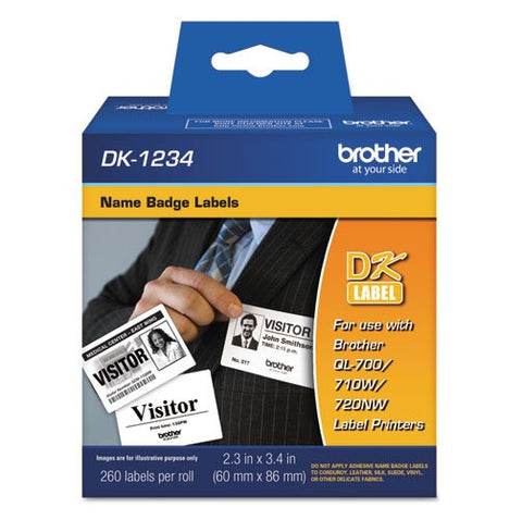 Brother DK1234 Adhesive Name Badge Labels DK-1234