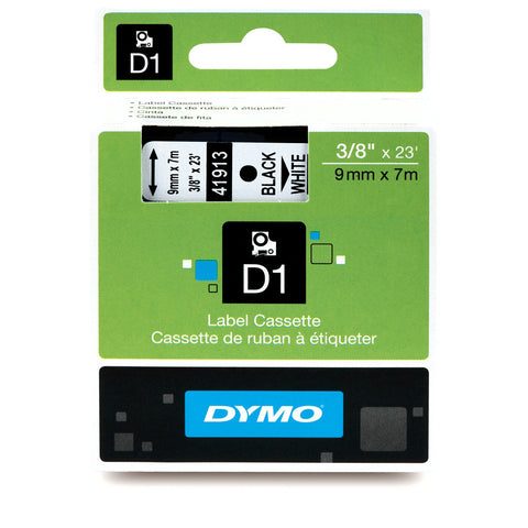 Dymo 3/8" Black on White D1 Tape - 41913