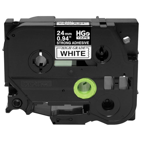 Brother 1" Black on White Extra-Strength Adhesive Tape (5-Pack) - HGeS2515PK