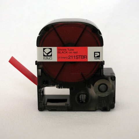 K-Sun 1/2" Black on Red Shrink Tube - 211STBR