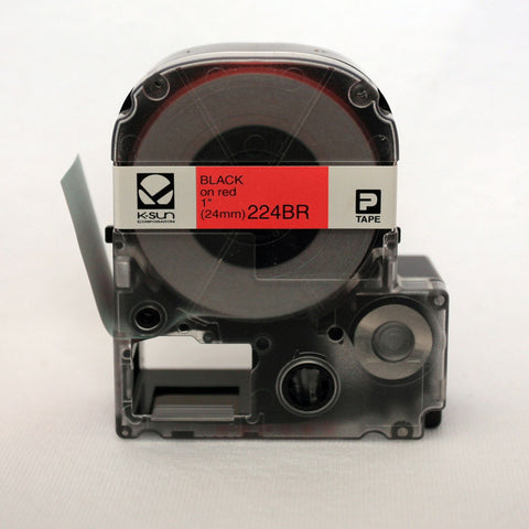 K-Sun 1" Black on Red Tape - 224BR