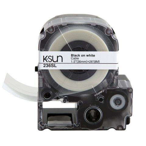 K-Sun 1 1/2" Self Lamination Wire Wrap Label Tape 26ft - 236SL