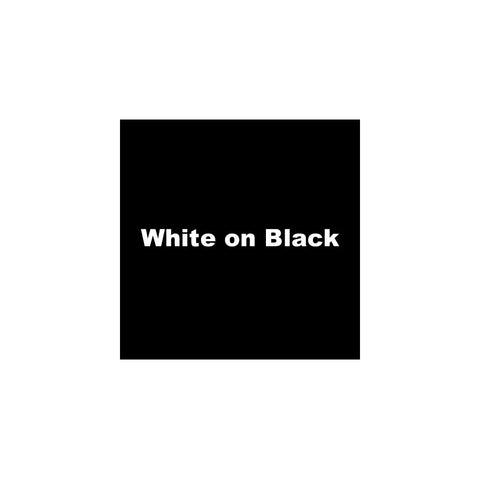 K-Sun 1/4" White on Black Tape 26ft - 606WB