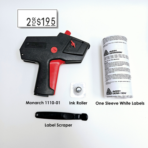 Monarch 1110-01 Pricing Gun - Includes (1) Sleeve of White Labels + Label Scraper
