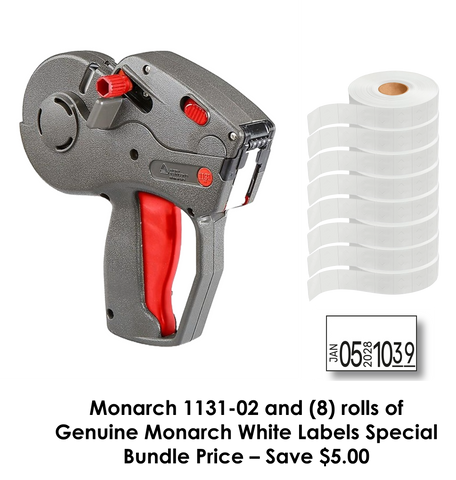 Monarch 1131-02 Label Gun "Year/Date" - Includes (8) rolls of white labels