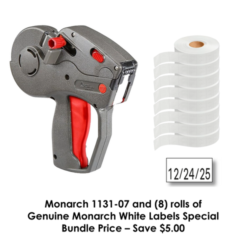 Monarch 1131-07 Label Gun "Year/Date" - Includes (8) rolls of white labels
