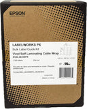 Epson LW-Z Series Bulk Roll - Self-Lamination Wire Wrap - Die Cut (38mm x 38mm) 1000 Labels/Roll - Black on White - BVSL38X38PX