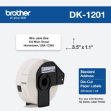 Brother White Standard Address Paper Labels - DK1201