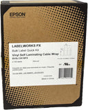Epson LW-Z Series Bulk Roll - Self-Lamination Wire Wrap - Die Cut (13mm x 19mm) 2700 Labels/Roll - Black on White - BVSL13X19PX