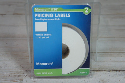 Monarch 1136 White Labels (2 Rolls) - 925084