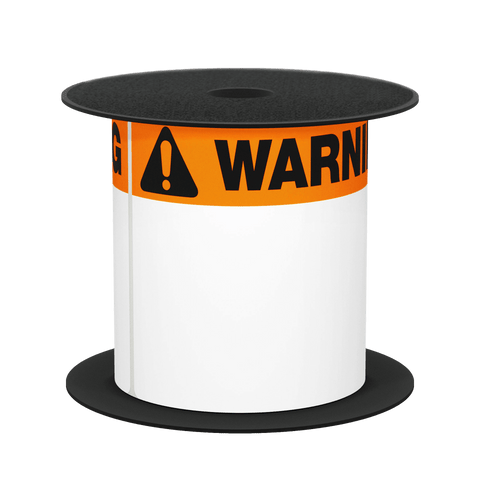 Brother 4in x 6in Orange Warning 1.125in Header Die-Cut ANSI / OSHA Label
