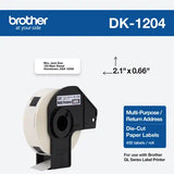Brother White Multi-Purpose/Return Address Paper Labels - DK1204