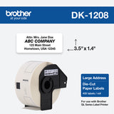 Brother White Large Address Paper Labels - DK1208
