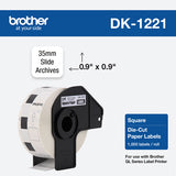 Brother White Square Paper Labels - DK1221
