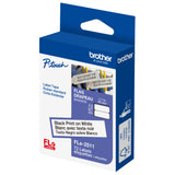 Brother 1.7 in x 0.82 in (45mm x 21mm) Black on White Non-Laminated Flag Labels, 72 Labels - FLe-2511