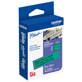 Brother 1.7 in x 0.82 in (45mm x 21mm) Black on Green Non-Laminated Flag Labels, 72 Labels - FLe-7511