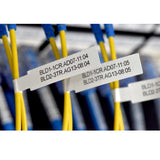 Brother 1.7 in x 0.82 in (45mm x 21mm) Black on White Non-Laminated Flag Labels, 72 Labels - FLe-2511