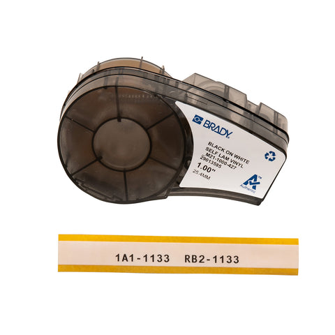 Brady - 1" Self-Laminating Vinyl Wrap Around Labels with Ribbon for M21 Printers