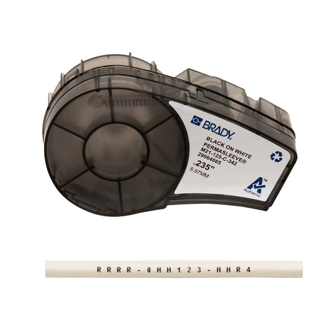 Brady - 1/8" PermaSleeve Heat Shrink Wire and Cable Labels with Ribbon for M21 Printers