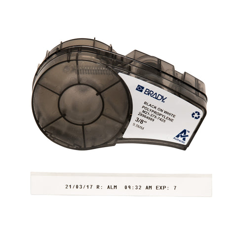 Brady - 0.375" Chemical Resistant Cryogenic Polypropylene Laboratory Labels with Ribbon for M21 Printers