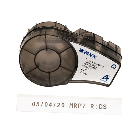 Brady - 0.5" Solvent and Chemical Resistant Polyester Laboratory Labels with Ribbon for M21 Printers