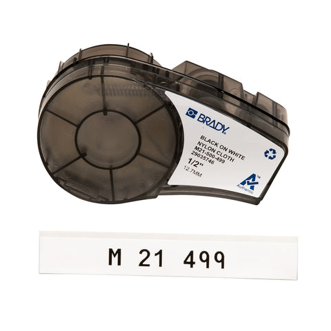 Brady - 0.5" Aggressive Adhesive Multi-Purpose Nylon Labels with Ribbon for M21 Printers