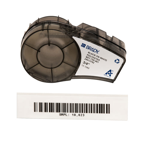 Brady - 0.75" Self-Laminating Cryogenic Polyester Laboratory Labels with Ribbon for M21 Printers