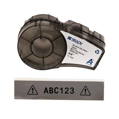 Brady - 0.75" All Weather Permanent Adhesive Vinyl Label Tape with Ribbon for M21 Printers