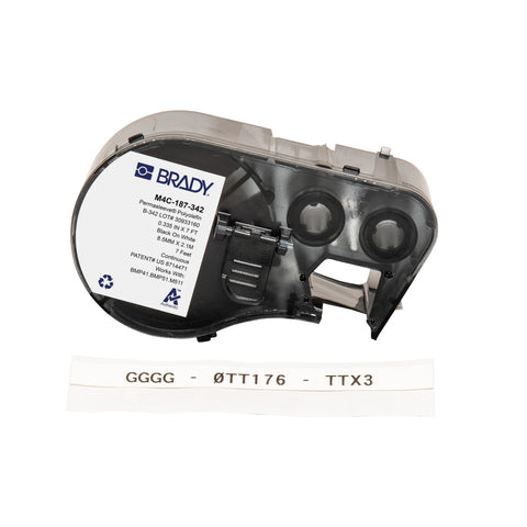 Brady - 0.187" PermaSleeve Heat Shrink Labels with Ribbon for M4 M5 Printers