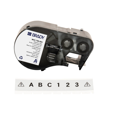 Brady - 0.75" Retro Reflective All-Weather Label Tape with Ribbon for M4 M5 Printers