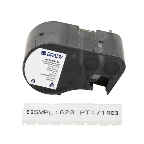 Brady - 1" Self-Laminating Cryogenic Polyester Laboratory Labels with Ribbon for M5 Printers