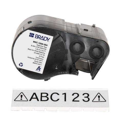 Brady - 1.5" Retro Reflective All-Weather Label Tape with Ribbon for M5 Printers