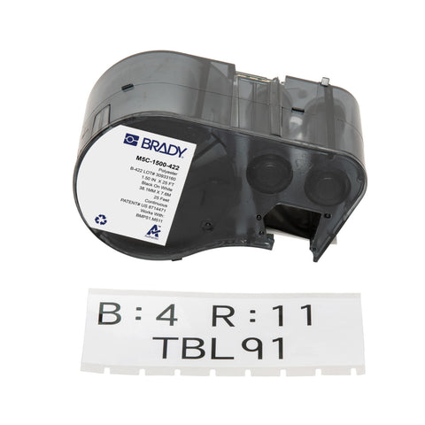 Brady - 1.5" Aggressive Adhesive Multi-Purpose Polyester Labels with Ribbon for M5 Printers