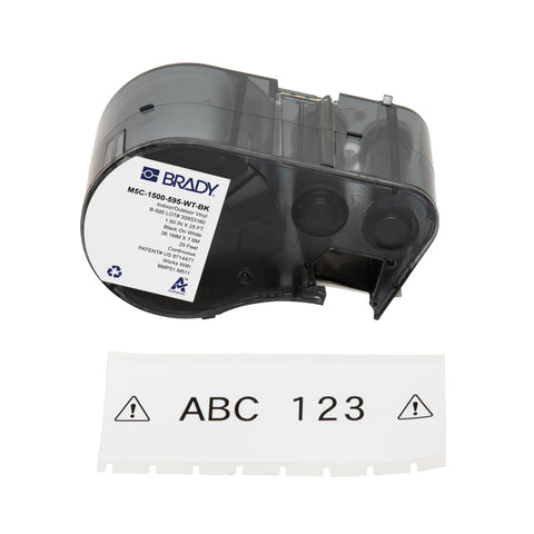 Brady - 1.5" All Weather Permanent Adhesive Vinyl Label Tape with Ribbon for M5 Printers