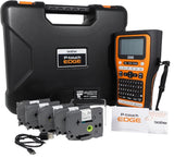 Brother PT-E510BP P-Touch Industrial Label Printer Kit (5 Tapes Included)