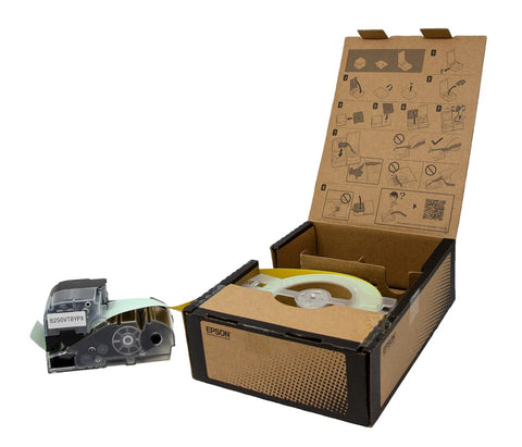 Epson LW-Z Series Bulk Roll - Vinyl Continuous 2" (50mm) x 147.6 ft Black on Yellow - B250VTBYPX