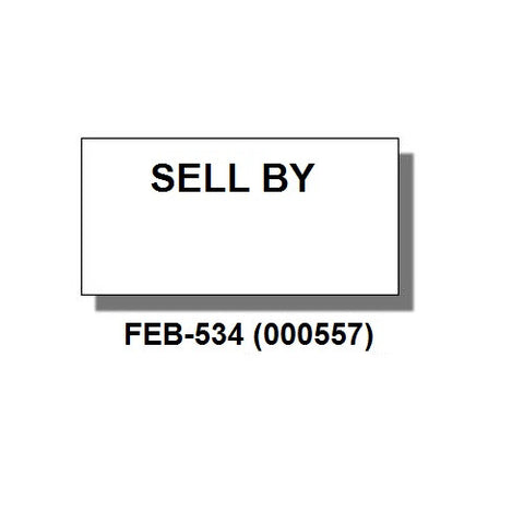 Monarch 1105, 1107 & 1110 "SELL BY" Labels (16 rolls) - FEB-534 (000557)